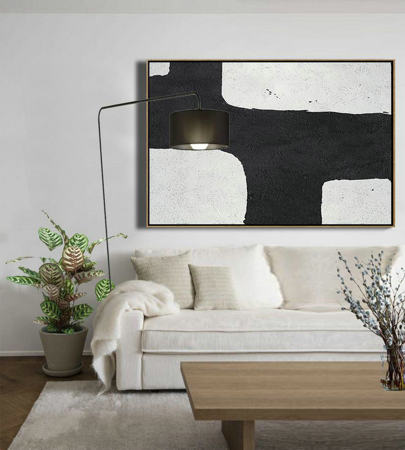 Huge Abstract Canvas Art,Oversized Horizontal Minimal Art On Canvas - Modern Paintings